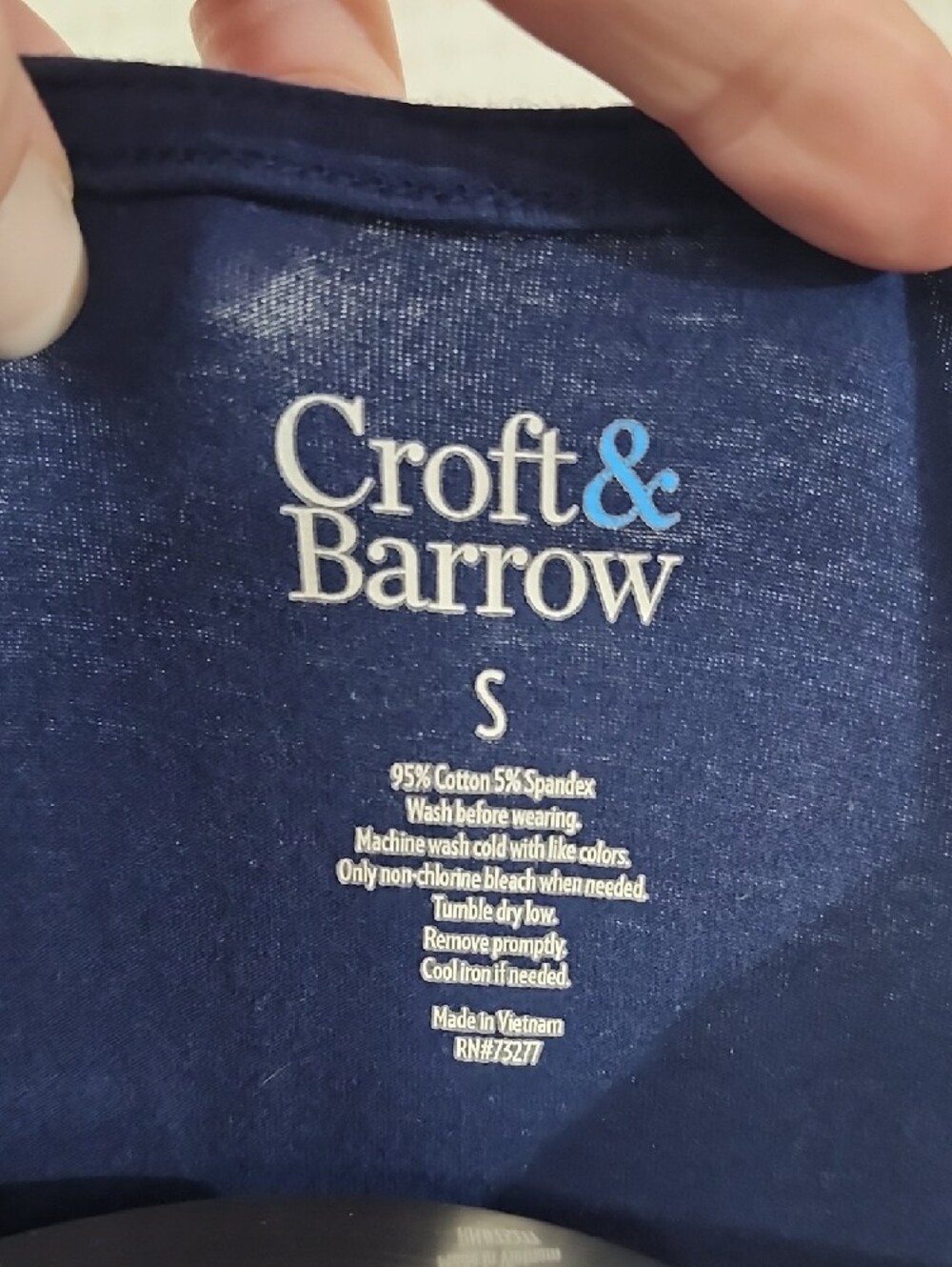 croft & barrow Women's Square Neck Short Sleeve Top in Navy - Picture 2 of 3